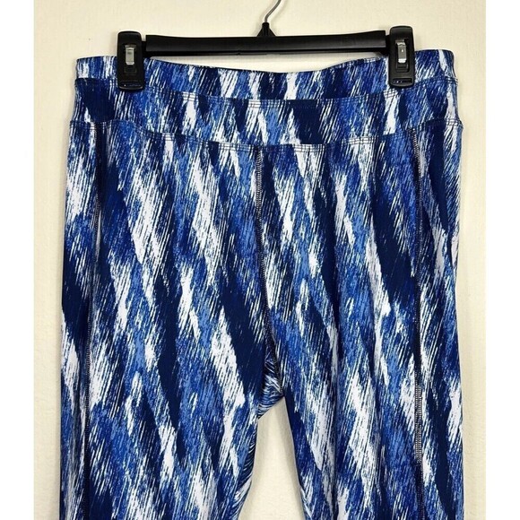 FullBeauty Sport Athletic Blue & White Stretch Capri Leggings Plus Size 14/16 - Picture 5 of 9
